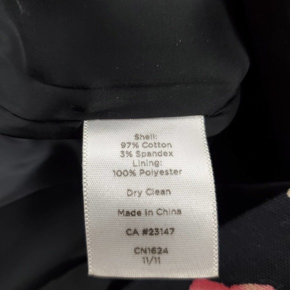 Talbots Petites Women Floral Business Casual Nature Zip Closure Skirt Size 2P - Picture 9 of 9